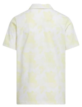 Adidas Printed Scripted junior polo, wit/poedergeel