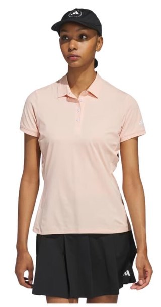 Adidas Ultimate365 Tour Twistknit dames polo, powder coral