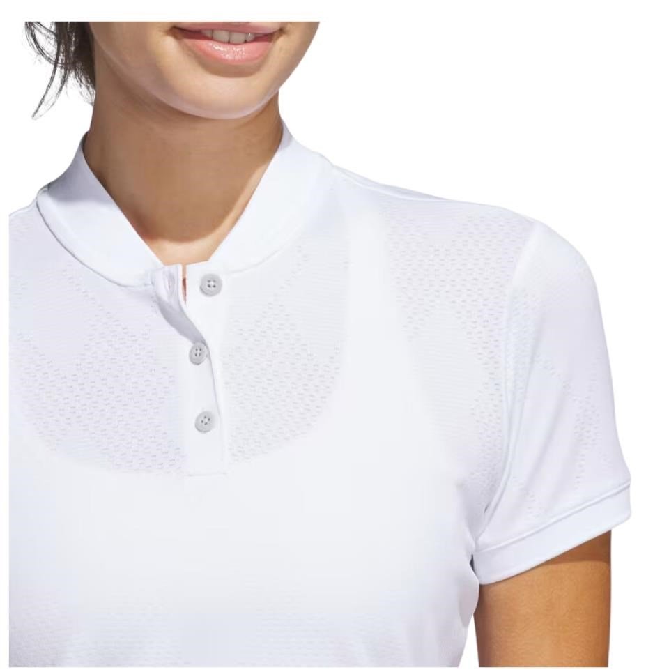Adidas Ultimate365 Diamond Jacquard dames polo, wit