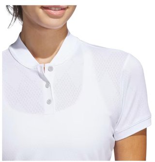 Adidas Ultimate365 Diamond Jacquard dames polo, wit