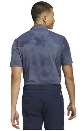 Adidas Tour Printed Mesh heren polo, collegiate navy/preloved ink