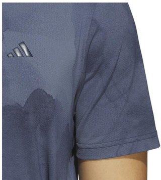 Adidas Tour Printed Mesh heren polo, collegiate navy/preloved ink