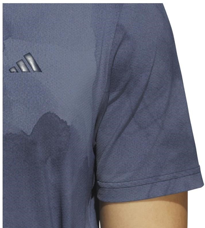 Adidas Tour Printed Mesh heren polo, collegiate navy/preloved ink