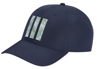 Adidas Tour Three Stripes Print heren golfpet, zwart/putty beige/collegiate navy