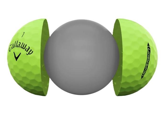 Callaway Supersoft Matte golfballen, groen