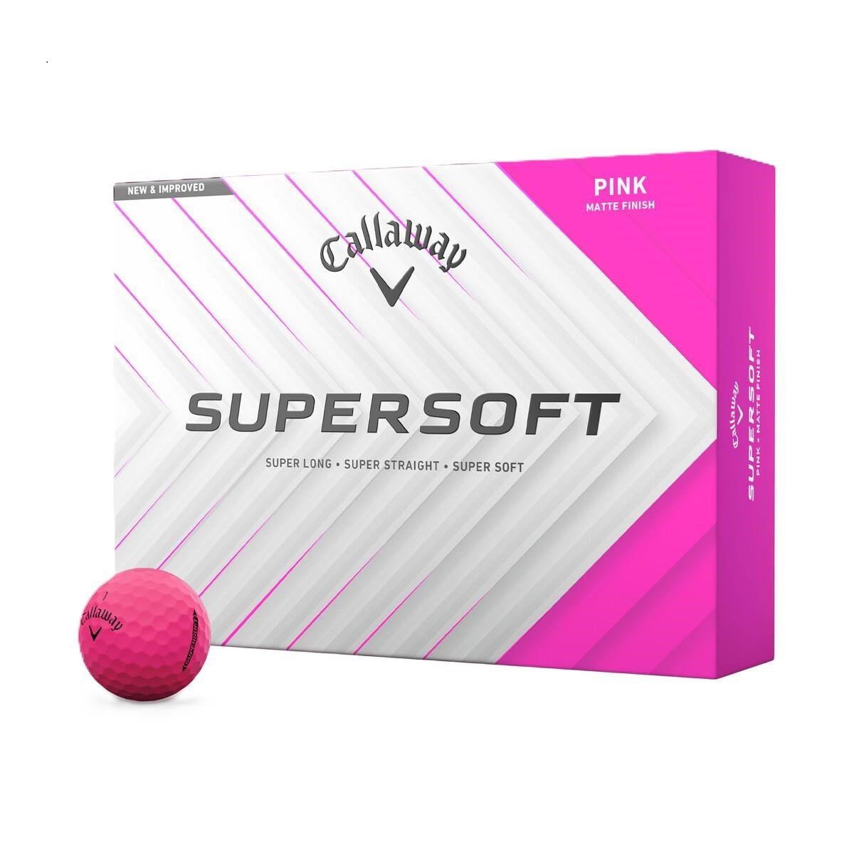 Callaway Supersoft Matte golfballen, roze