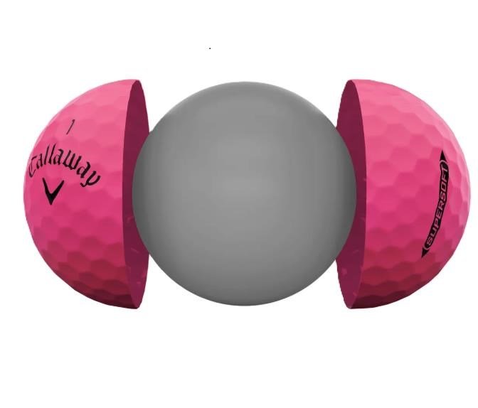Callaway Supersoft Matte golfballen, roze