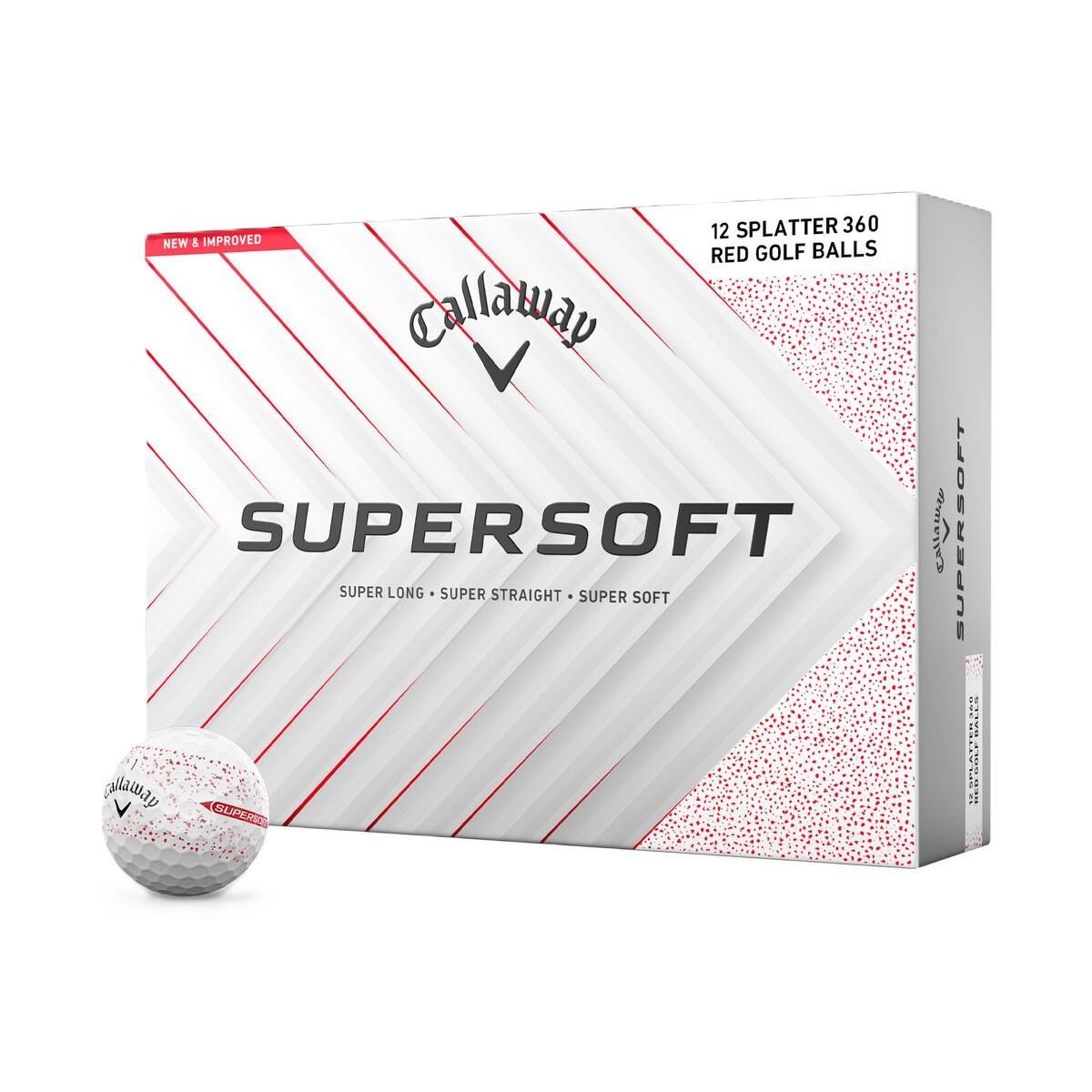 Callaway Supersoft Splatter 360 Red golfballen