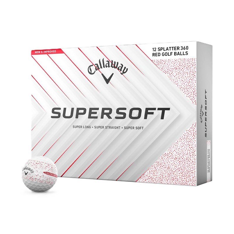 Callaway Supersoft Splatter 360 Red golfballen