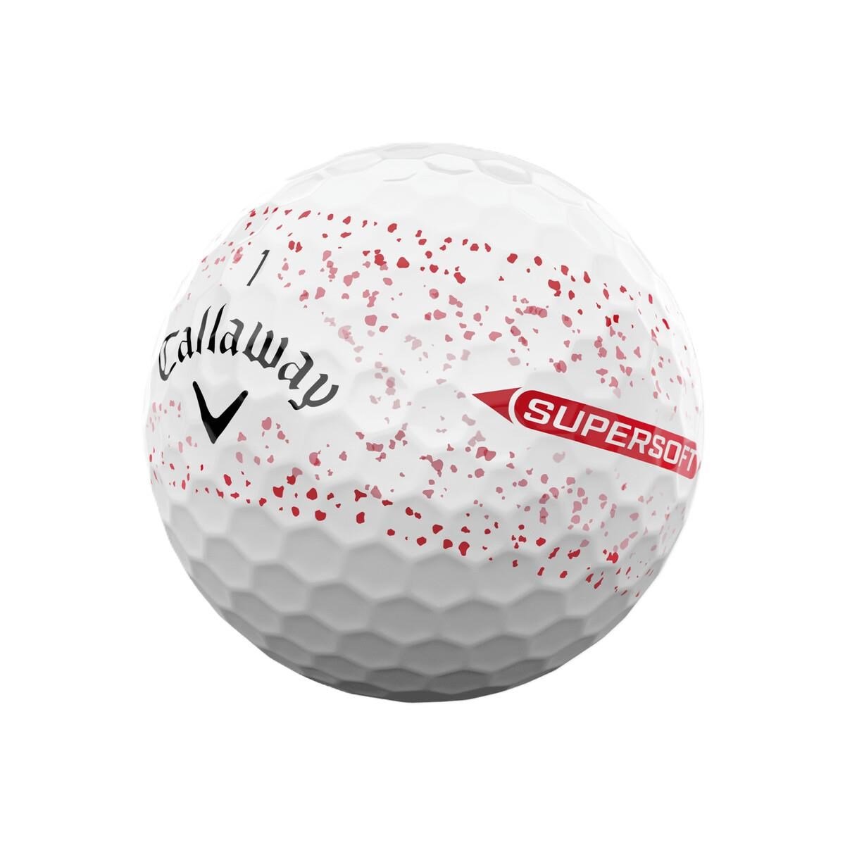 Callaway Supersoft Splatter 360 Red golfballen