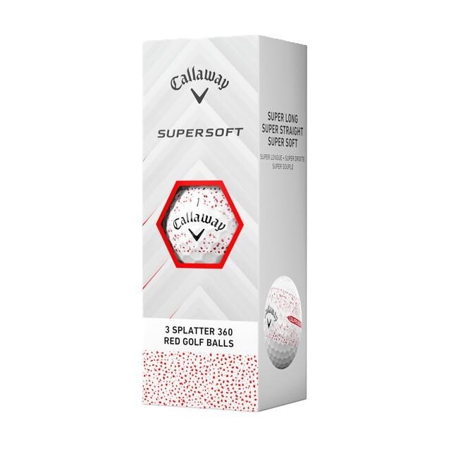 Callaway Supersoft Splatter 360 Red golfballen