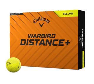 Callaway Warbird Distance+ golfballen, geel