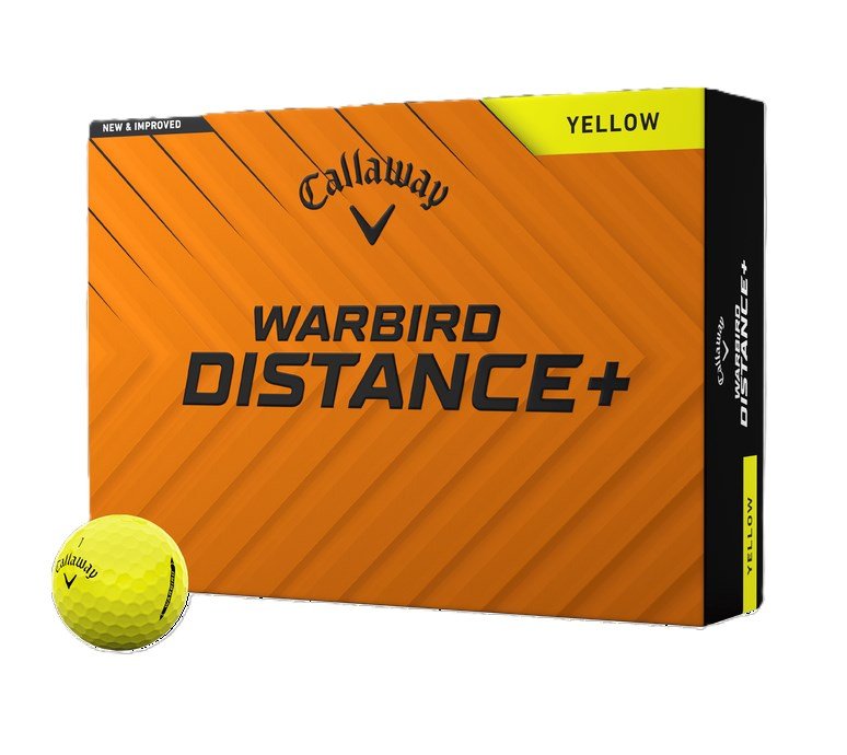 Callaway Warbird Distance+ golfballen, geel