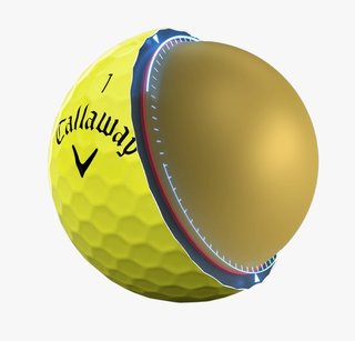 Callaway Warbird Distance+ golfballen, geel