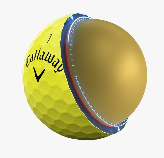 Callaway Warbird Distance+ golfballen, geel