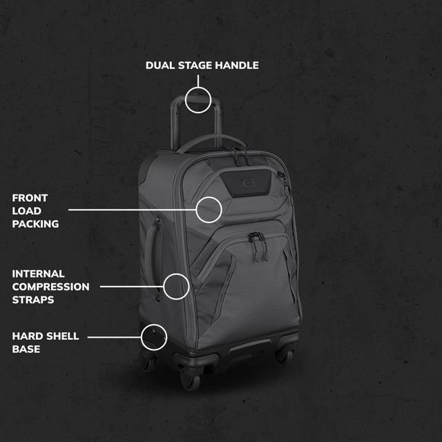 Ogio Renegade 22" 4-Wheel Travel Bag 33L titanium reistas, titanium