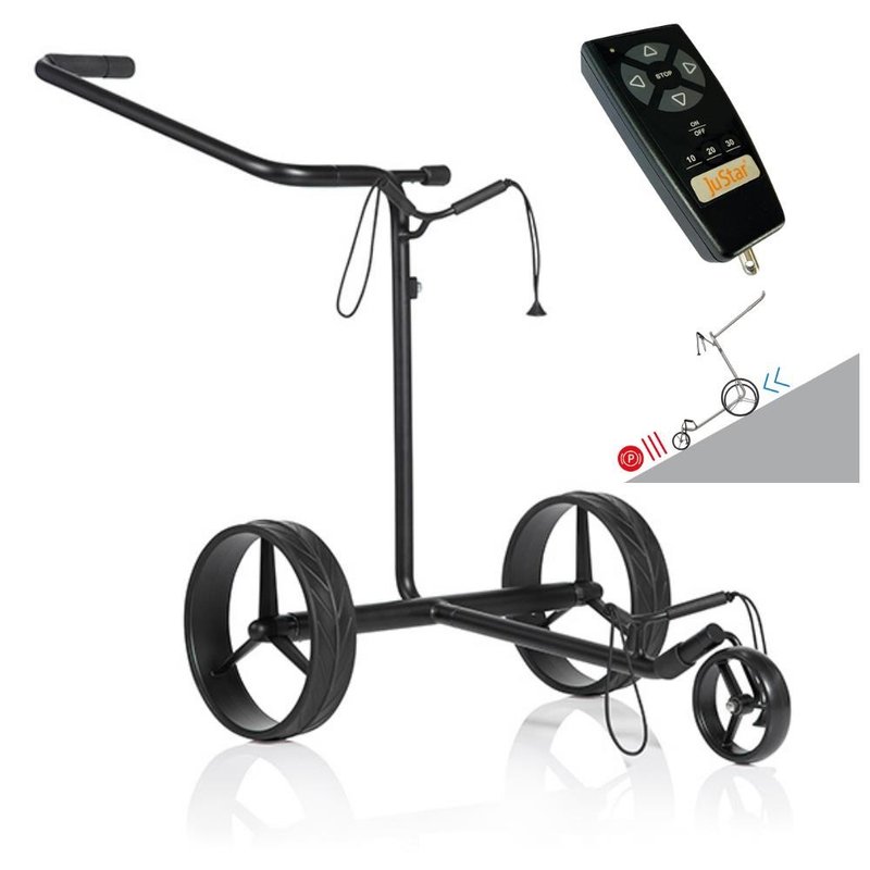 JuStar Black 1.0 elektrische trolley + Remote Control + Parking Brake, zwart