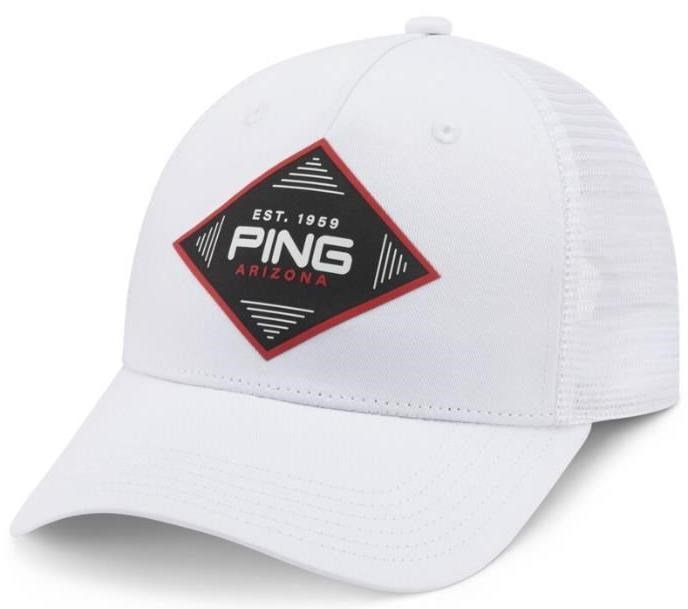 PING Diamond Trucker heren pet, wit