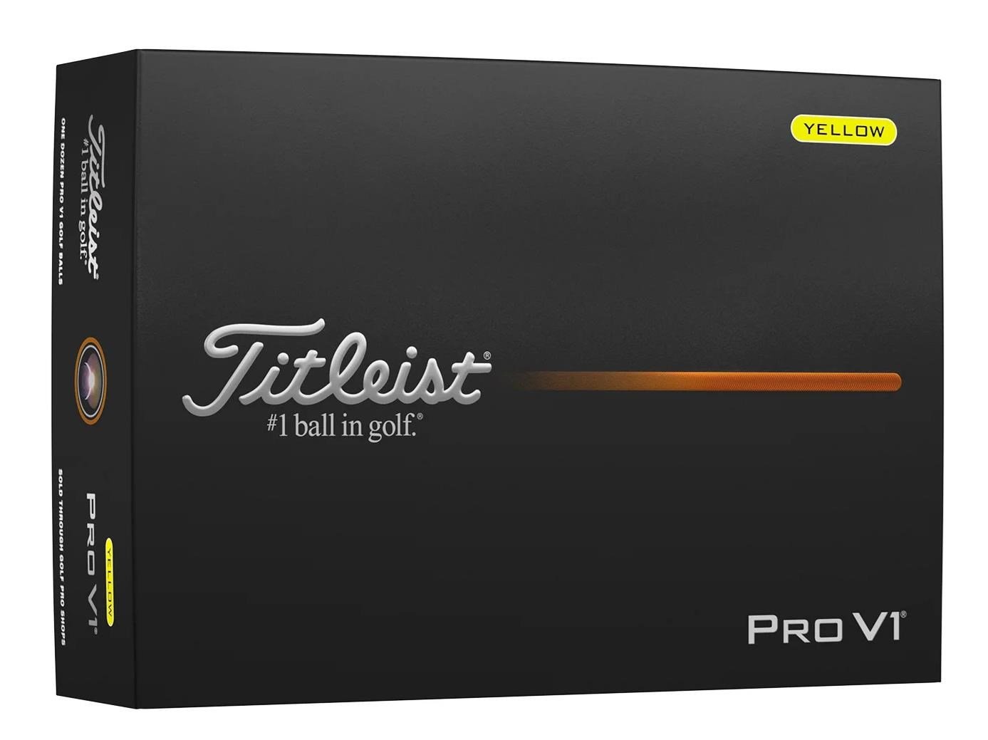 Titleist Pro V1 golfballen 2025 (12 stuks), geel