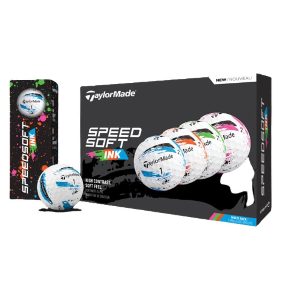 TaylorMade SpeedSoft Ink golfballen (12 ballen), multi