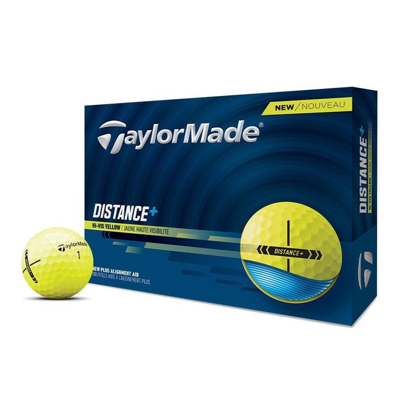 TaylorMade Distance+ golfballen, geel