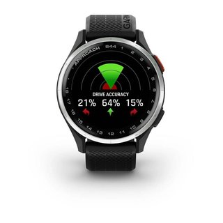 Garmin Approach S44 GPS-horloge, zwart/zilver aluminium