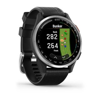 Garmin Approach S44 GPS-horloge, zwart/zilver aluminium