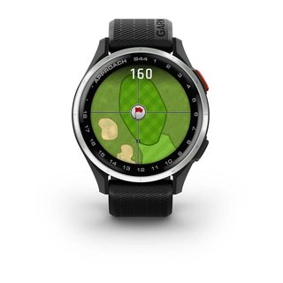 Garmin Approach S44 GPS-horloge, zwart/zilver aluminium