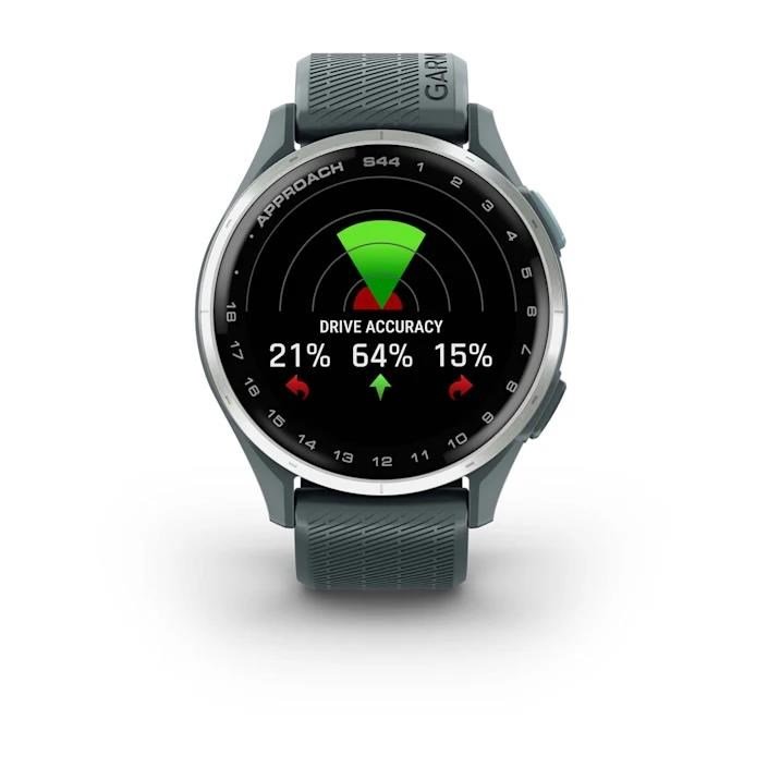 Garmin Approach S44 GPS-horloge, twilight/zilver aluminium