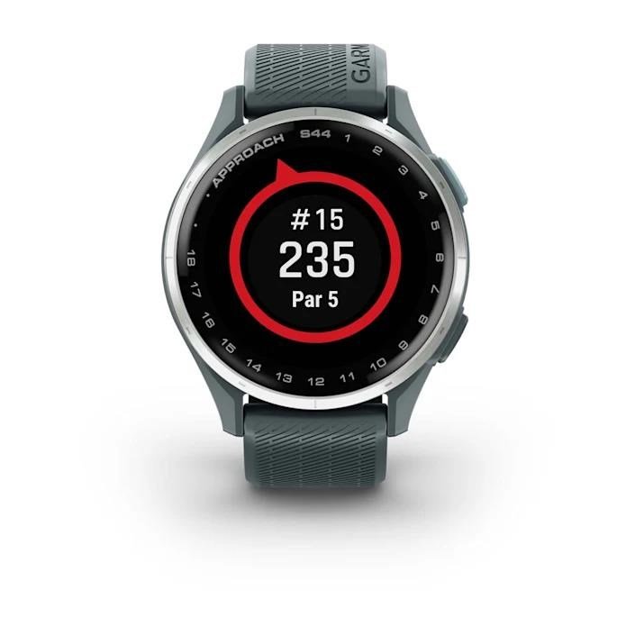 Garmin Approach S44 GPS-horloge, twilight/zilver aluminium