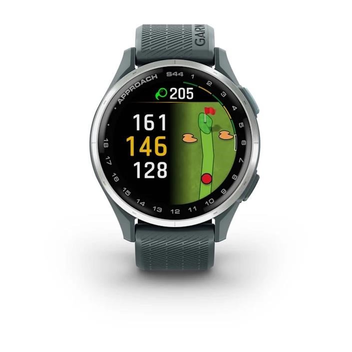 Garmin Approach S44 GPS-horloge, twilight/zilver aluminium