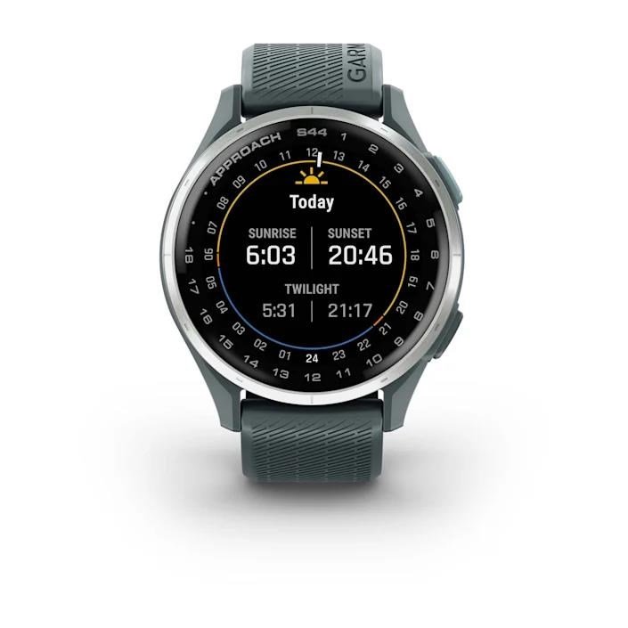Garmin Approach S44 GPS-horloge, twilight/zilver aluminium