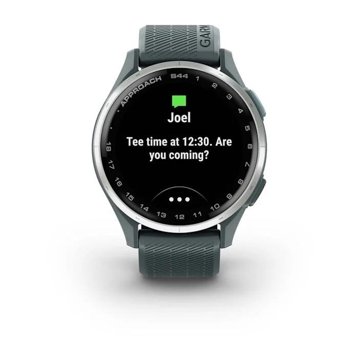Garmin Approach S44 GPS-horloge, twilight/zilver aluminium