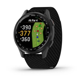 Garmin Approach S50 GPS-horloge, zwart nylon/zilver aluminium