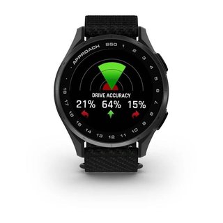 Garmin Approach S50 GPS-horloge, zwart nylon/zilver aluminium