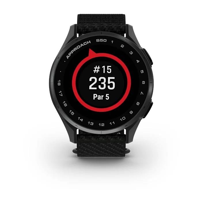 Garmin Approach S50 GPS-horloge, zwart nylon/zilver aluminium
