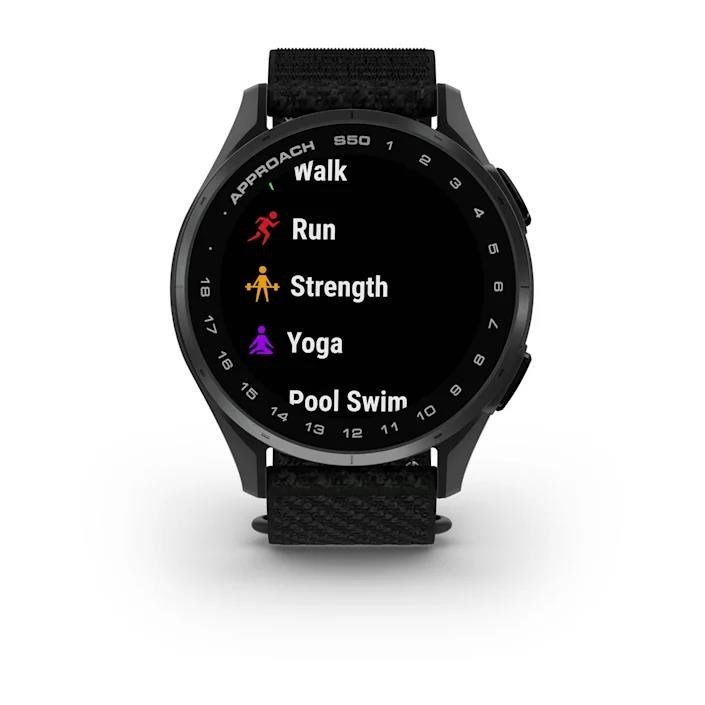 Garmin Approach S50 GPS-horloge, zwart nylon/zilver aluminium