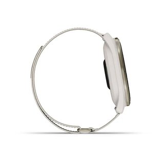 Garmin Approach S50 GPS-horloge, ivory nylon/crème goud aluminium