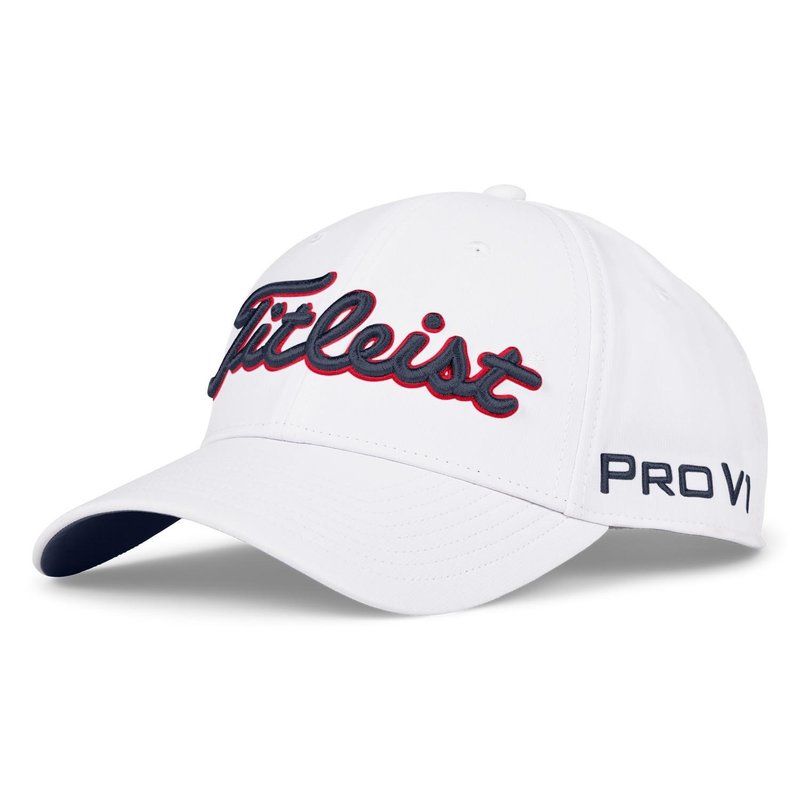 Titleist Tour Performance heren cap, wit/navy/rood