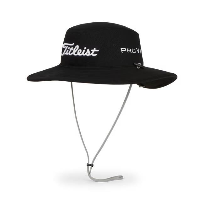 Titleist Tour Aussie heren bucket hat, zwart/wit