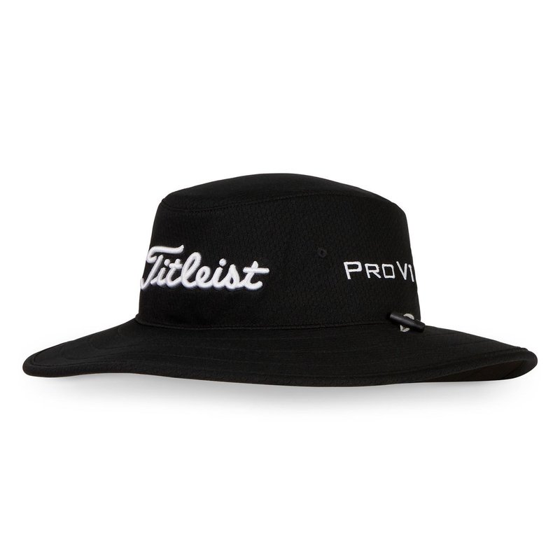 Titleist Tour Aussie heren bucket hat, zwart/wit