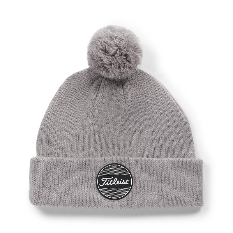 Titleist Boardwalk Pom Pom heren wintermuts, grijs