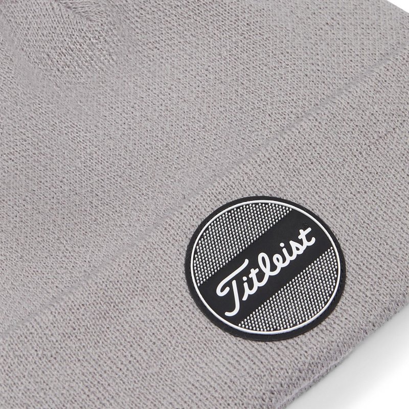 Titleist Boardwalk Pom Pom heren wintermuts, grijs