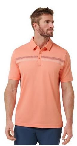 Travis Mathew Roaming Routes heren polo, coral fusion