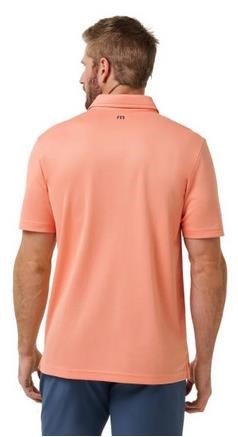 Travis Mathew Roaming Routes heren polo, coral fusion