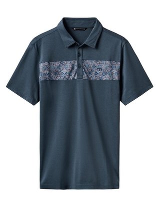 Travis Mathew Good Good Acropolis heren polo, mood indigo/vintage indigo