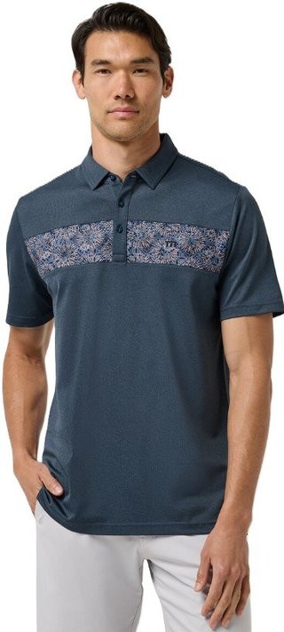 Travis Mathew Good Good Acropolis heren polo, mood indigo/vintage indigo