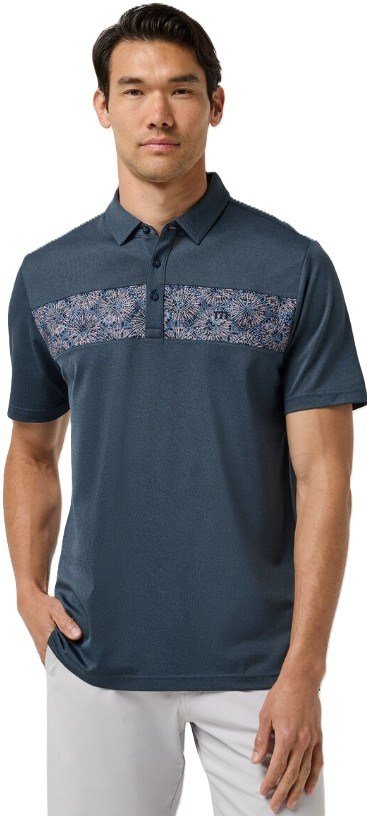 Travis Mathew Good Good Acropolis heren polo, mood indigo/vintage indigo