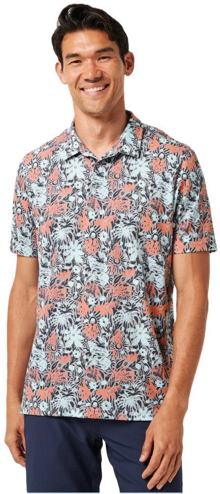 Travis Mathew Featherweight Sand heren polo, heather medium grey