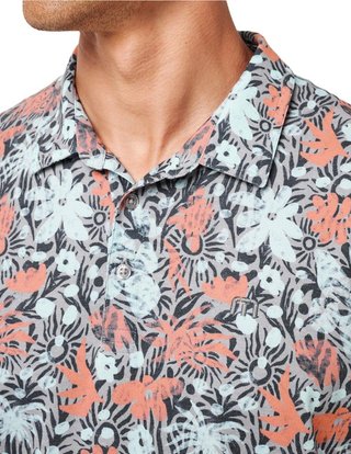 Travis Mathew Featherweight Sand heren polo, heather medium grey